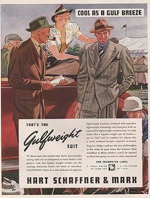 ORIG VINTAGE MAGAZINE AD/ 1938 HART SCHAFFNER MARX AD