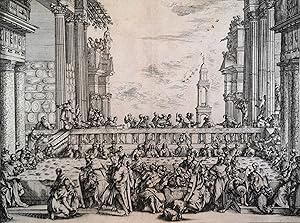 Kupferstich von 1650. Die Hochzeit von Kanaa.