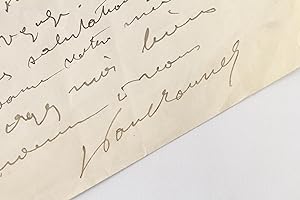 Lettre autographe signée de Paul Mounet