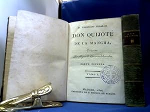 El Ingenioso Hidalgo Don Quijote de la Mancha. 2 Bände. Mit zus. 12 Kupferstichen.