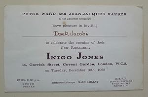 Peter Ward and Jean-Jacques Kaeser of the Edelweiss Restaurant have pleasure in inviting Derek Ja...