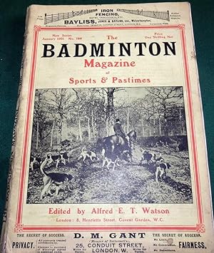The Badminton Magazine of Sport. Issue No 186 New Series. January 1911.