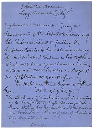 C.1902 ALS by Virginian John Paul Bocock, Attorney, Poet, and Journalist