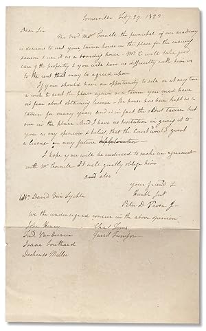 [1823 Autograph Letter Signed from Future New Jersey Governor Peter D. Vroom. Petitioning on Beha...