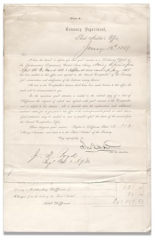 [Statement of Differences arising on settlement of the accounts of Joseph Fulton Boyd Brig. Genl....