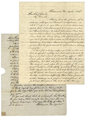 Two 1845 Autograph Letters Signed by Judge Morris Longstreth on his Renomination for a Pennsylvan...