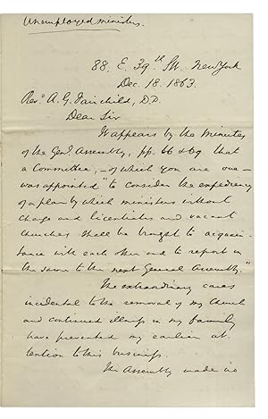 1863 Autograph Letter Signed by Princeton Theological Seminary Director, John Michael Krebs