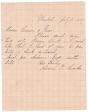 1889 Autograph Letter Signed by Rose T. Cook, Author and Poet