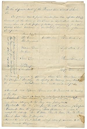 Manuscript Resolutions to Organize a Fourth of July Procession ca. 1843, in Columbia County, Penn...