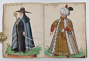 An album of eight fine watercolour drawings depicting the costumes of Constantinople and the Otto...