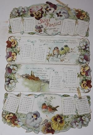 Sweet Pansies Calendar for 1899