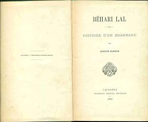 Béhari Lal. Histoire d'un brahmane