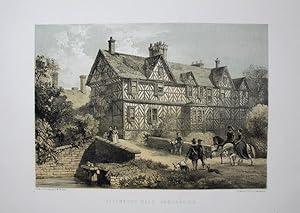Fine Original Lithotint Illustration of Pitchford Hall in Shropshire. By F. W. Hulme. Published B...