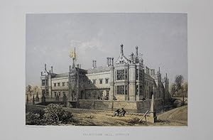 Fine Original Lithotint Illustration of Helmingham Hall in Suffolk. By J. D. Harding. Published B...