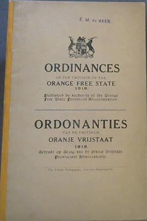 Ordinances of the Province of the Orange Free State 1919 - Published by authority of the Orange F...