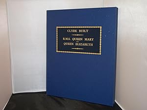 RMS Queen Mary and RMS Quuen Elizabeth : Two Cunard Line Publicity Brochures in a specially made ...