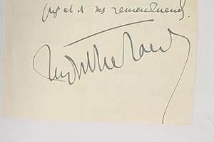 Lettre autographe signée de Henry de Montherlant