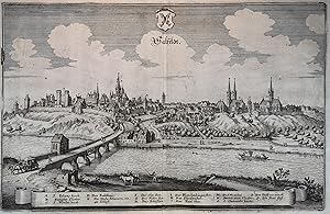 Kupferstich um 1650. Salfeldt. Gesamtansicht. Saalfeldt Thüringen.