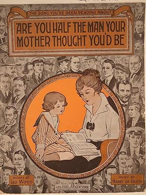 Are You Half the Man Your Mother Thought You'd Be - Vintage Sheet Music