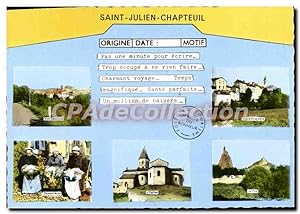 Carte Postale Semi Moderne Saint Julien Chapteuil Pas une minute pour ecrire trop occupe a ne rie...
