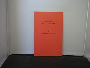 "On the Brink of the Unknown" An Address in Honour of D L Lawrence by James T Boulton , Poet's Co...