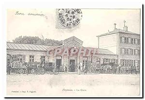 Pontoise Carte Postale Ancienne La gare (reproduction)