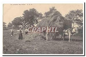 Carte Postale Ancienne La rentrée des foins TOP