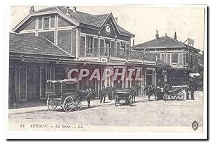 Verdun Carte Postale Ancienne La gare (reproduction)