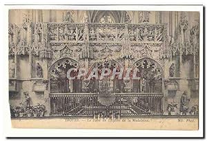 Troyes Carte Postale Ancienne Jube de l'église SAinte Madeleine