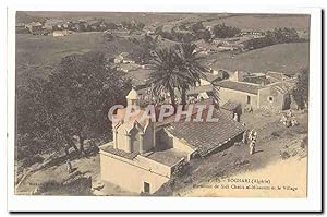 Algerie Boghari Carte Postale Ancienne Marabout de Sidi Cheick el Missoum et le village