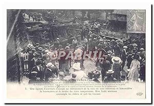 La catastrophe de Villepreux les Clayes 18 juin 1910 Carte Postale Ancienne Une equipe d'ouvriers...