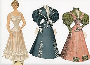 Demorest's Family Magazine - Advertising Paper Doll with 2 Costumes