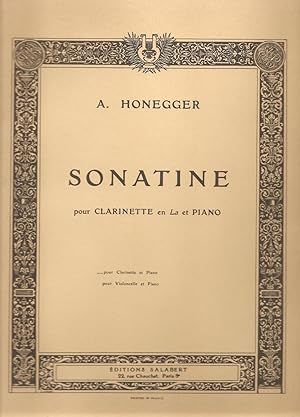 Sonatine pour Clarinette en La et Piano