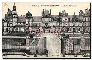 Carte Postale Ancienne Palais de Fontainebleau La Grille d'Honneur