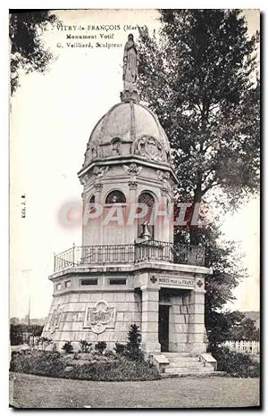 Carte Postale Ancienne Vitry le Francois Marne Monument Votif