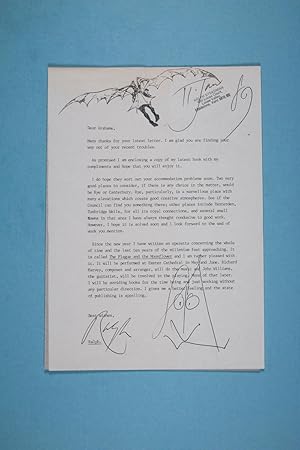 Typescript Letter from Ralph Steadman [SIGNED & ILLUSTRATED]