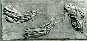 The Death of the Virgin (upper part, left wing of Vatican door). (B&W Photograph).