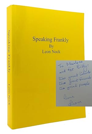 SPEAKING FRANKLY Signed 1st