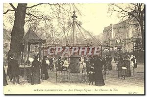 Reproduction Scenes parisiennes Aux Champs Elysees Les Chevaux de Bois