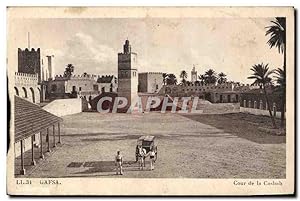 Carte Postale Ancienne Gafsa Cour de la Casbah