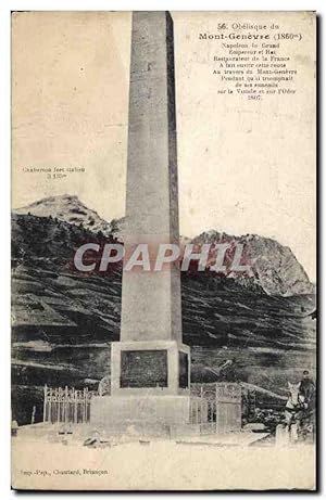 Carte Postale Ancienne Obelisque du mont Genevie 1860