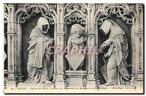 Carte Postale Ancienne Bourg Eglise de Brou Figures du Mausolee de Marguerite de Bourbon