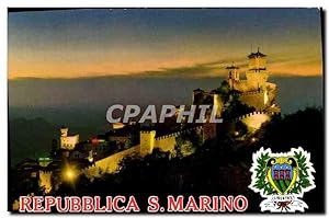 Carte Postale Moderne Republica di S Marino primere tour la nuit