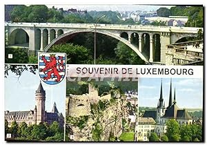 Carte Postale Ancienne Luxembourg pont Adolphe Caisse d'Epargne Fortifications et Rochers du Bock...