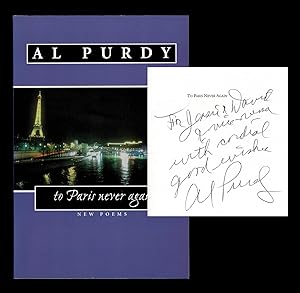 to Paris Never Again : New Poems (Signed First Edition)