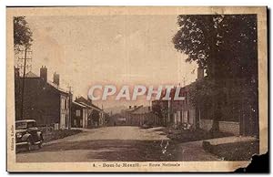 Carte Postale Ancienne Dom le Mesnil Route Nationale