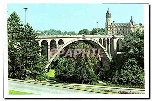 Carte Postale Ancienne Luxembourg Pont Adolphe et Caisse d'Epargne