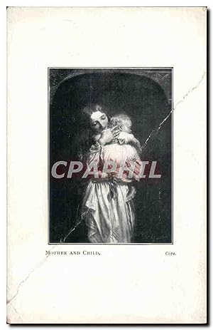 Carte Postale Ancienne Fantaisie Mother and child