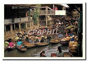 Carte Postale Moderne Dammernsaduak Floating Market Rajburi Province Thailande