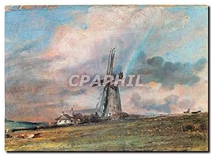 Carte Postale Moderne Windmill among Houses with a Rainbow John Constable